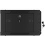 Lanberg WF01-6404-10B Armario Rack 4U 600x450mm Montaje en Pared Autoensamblable Negro IP20 Acero