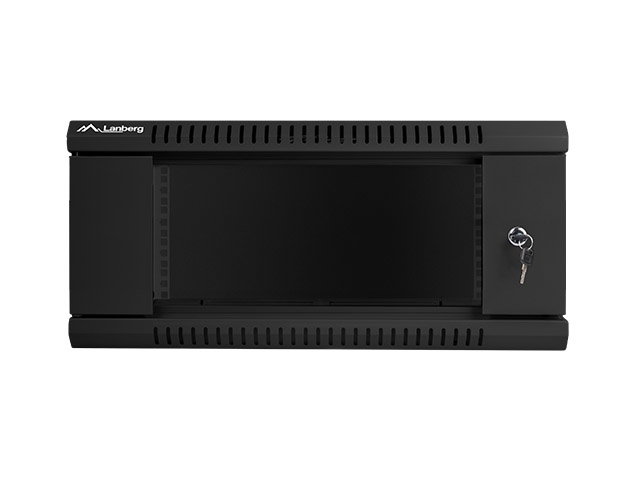 Lanberg WF01-6404-10B Armario Rack 4U 600x450mm Montaje en Pared Autoensamblable Negro IP20 Acero