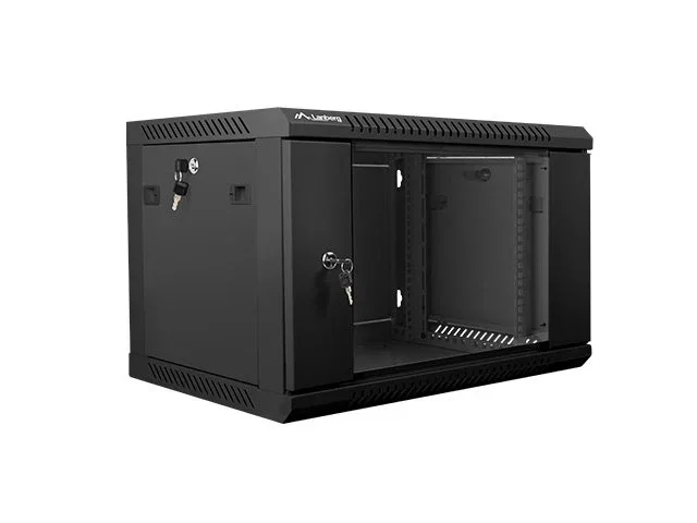 Lanberg Armario Rack 6U 600x450x368mm Negro