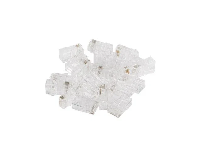 Lanberg Conector RJ45 PLU-6020 Transparente para Cable UTP Cat6 - Macho Derecho - Paquete de 20 Unidades