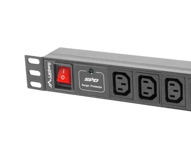 Lanberg PDU-10I-0200-IEC-BK - Unidad de Distribución de Energía (PDU) 10 Salidas AC C13, 2500W, 1U Horizontal, Negro Lanberg PDU-10I-0200-IEC-BK - Unidad de Distribución de Energía (PDU) 10 Salidas AC C13, 2500W, 1U Horizontal, Negro