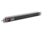 Lanberg PDU-10I-0200-IEC-BK 10 Salidas IEC C13 1U Negro