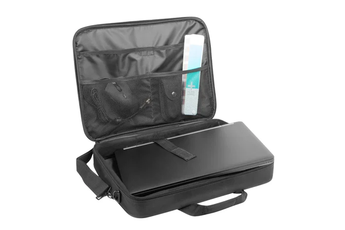 Natec Doberman Maletín para Portátiles de 15.6 Pulgadas (39.6 cm) - Negro, Poliéster, con Tirante para Hombro