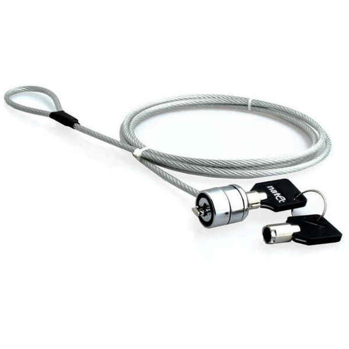 Natec Lobster Key Cable de Seguridad Antirrobo de 1,8 m con 2 Llaves, Metálico Natec Lobster Key Cable de Seguridad Antirrobo de 1,8 m con 2 Llaves, Metálico