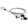 Natec Lobster Key Cable de Seguridad Antirrobo de 1,8 m con 2 Llaves, Metálico