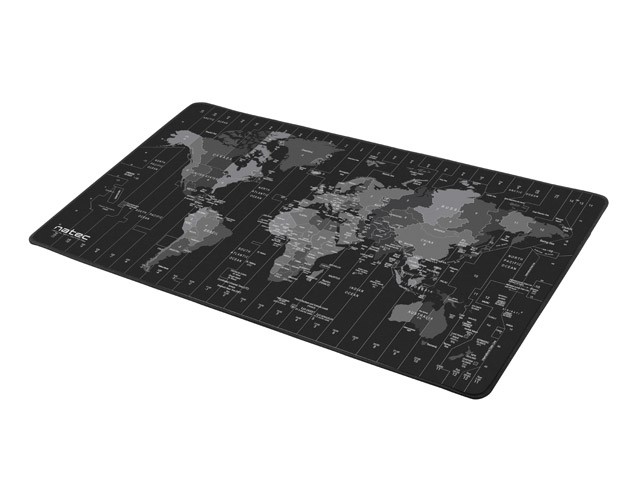 Natec Time Zone Map Maxi Negro, Gris