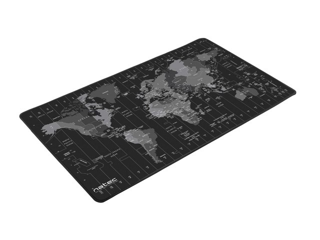 Natec Time Zone Map Maxi Negro, Gris