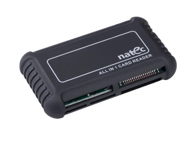 Natec Beetle Lector de tarjetas USB 2.0 All-in-One para SD, SDHC, MicroSD, MS Pro Duo, MMC | Color Negro