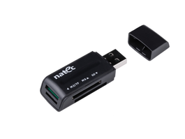 Natec Lector de tarjetas mini ANT 3 SDHC MMC M2 MicroSD USB 2.0 Negro