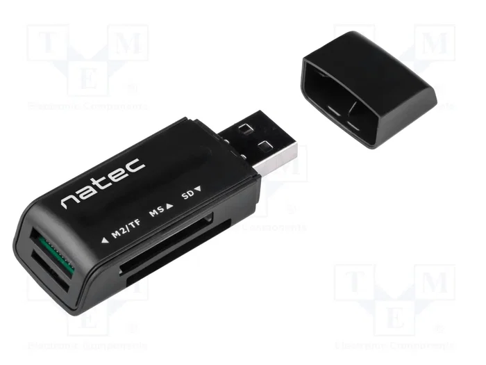 Natec ANT 3 Mini Lector de Tarjetas USB 2.0 Negro