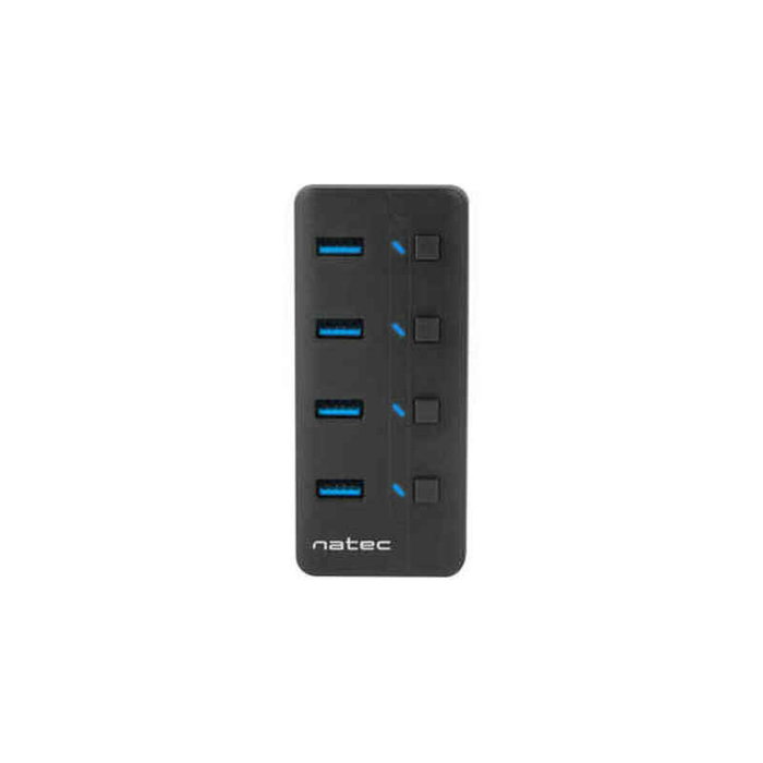 Natec Mantis Hub USB 3.2 Gen 1 con 4 puertos, Negro Natec Mantis Hub USB 3.2 Gen 1 con 4 puertos, Negro