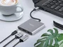 Natec Fowler Mini Adaptador USB-C Multipuerto - USB 2.0 a HDMI 4K, USB 3.2 Gen 1 Tipo-A y Tipo-C, Color Gris, 59 x 52 x 12 mm