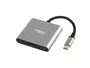 Natec Fowler Mini Adaptador USB-C Multipuerto - USB 2.0 a HDMI 4K, USB 3.2 Gen 1 Tipo-A y Tipo-C, Color Gris, 59 x 52 x 12 mm
