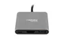 Natec Fowler Mini Adaptador USB-C Multipuerto - USB 2.0 a HDMI 4K, USB 3.2 Gen 1 Tipo-A y Tipo-C, Color Gris, 59 x 52 x 12 mm