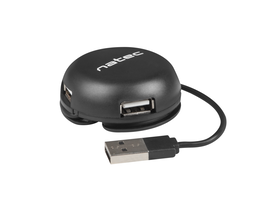 NATEC Bumblebee USB 2.0 480 Mbit/s Negro Hub USB