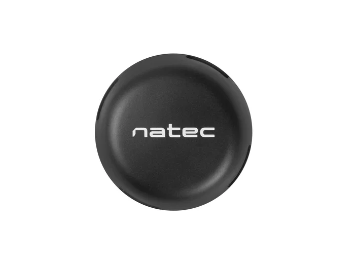 Natec NHU-1330 Bumblebee - Hub USB 2.0 de 4 Puertos, 480 Mbit/s, Negro, con Cable de 0.15 m, Compatible con Windows 10/8/7