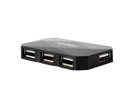 NATEC NHU-0647 Hub de Interfaz USB 2.0 Negro 480 Mbit/s