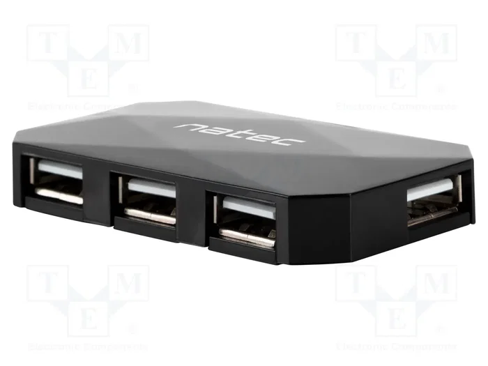 NATEC NHU-0647 Hub USB 2.0 Negro