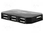 NATEC NHU-0647 Hub USB 2.0 Negro