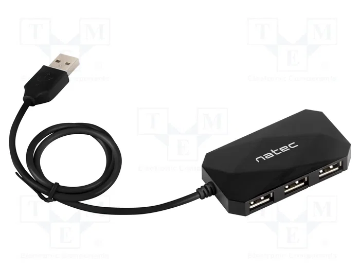 NATEC NHU-0647 Hub USB 2.0 Negro