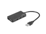 Natec Moth Hub USB 3.0 de 4 Puertos Negro con Cable - Velocidad 5 Gbps (5000 Mbit/s) para Windows 10/8/7, Plug & Play