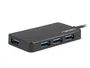 Natec Moth Hub USB 3.0 de 4 Puertos Negro con Cable - Velocidad 5 Gbps (5000 Mbit/s) para Windows 10/8/7, Plug & Play
