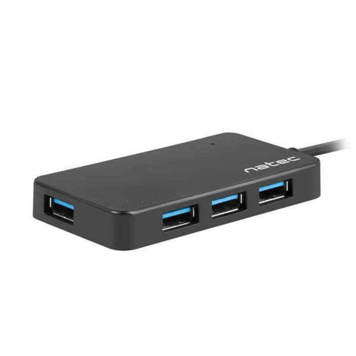 Natec Moth Hub USB 3.2 Gen 1 de 4 puertos, Negro Natec Moth Hub USB 3.2 Gen 1 de 4 puertos, Negro