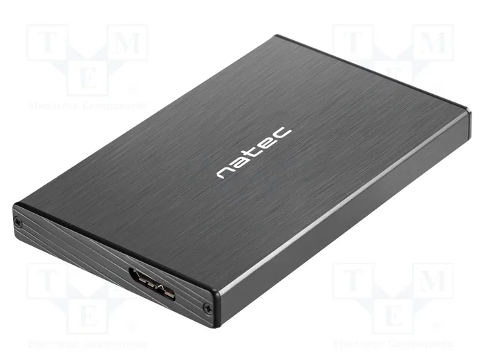 Natec Rhino Go Carcasa para HDD/SSD 2,5'' SATA USB 3.0 Aluminio Negro