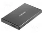 Natec Rhino Go Carcasa para HDD/SSD 2,5'' SATA USB 3.0 Aluminio Negro