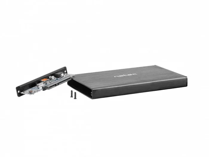 NATEC NKZ-0941 Carcasa de Disco Duro/SSD 2.5 pulgadas Negro Aluminio