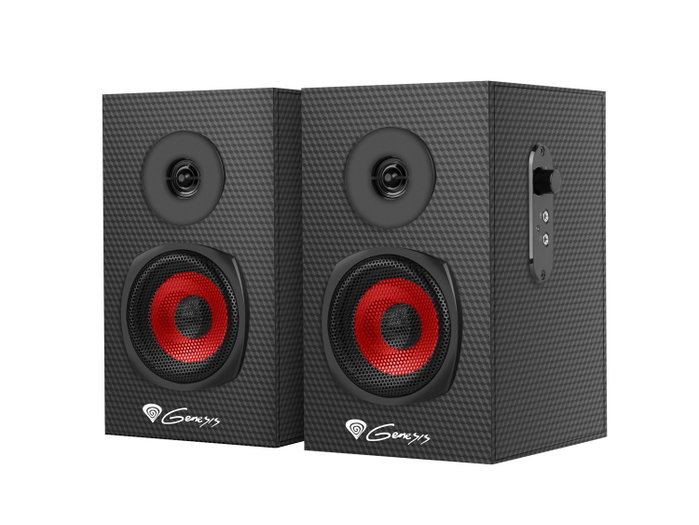 GENESIS Helium 200 Altavoces 2.0 Negro y Rojo 20 W RMS