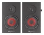 Genesis GENESIS Helium 200 - Altavoces 2.0 para PC, 20 W RMS, Frecuencia 20-20000 Hz, Caja de Madera, Color Negro y Rojo, Conexión Alámbrica (3.5 mm y Mic)