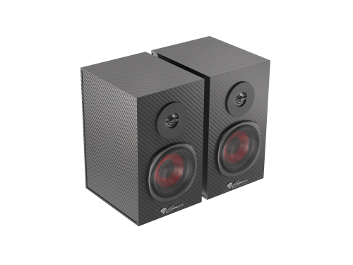 GENESIS Helium 200 NCS-1305 Altavoces de 1 vía 20W 2.0 canales con entrada micrófono y auriculares - Negro y Rojo
