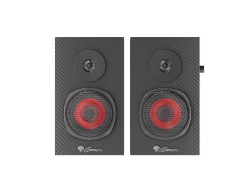 GENESIS Helium 200 NCS-1305 Altavoces de 1 vía 20W 2.0 canales con entrada micrófono y auriculares - Negro y Rojo