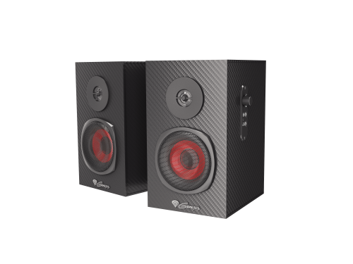 GENESIS Helium 200 NCS-1305 Altavoces de 1 vía 20W 2.0 canales con entrada micrófono y auriculares - Negro y Rojo