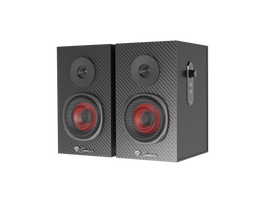 GENESIS Helium 200 NCS-1305 Altavoces de 1 vía 20W 2.0 canales con entrada micrófono y auriculares - Negro y Rojo