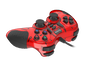 GENESIS MANGAN 200 Gamepad para PC, Rojo, USB 2.0, Control Analógico/Digital con 15 Botones, Vibración, Cable 1.8m, Compatible con Windows 10/8/7/XP