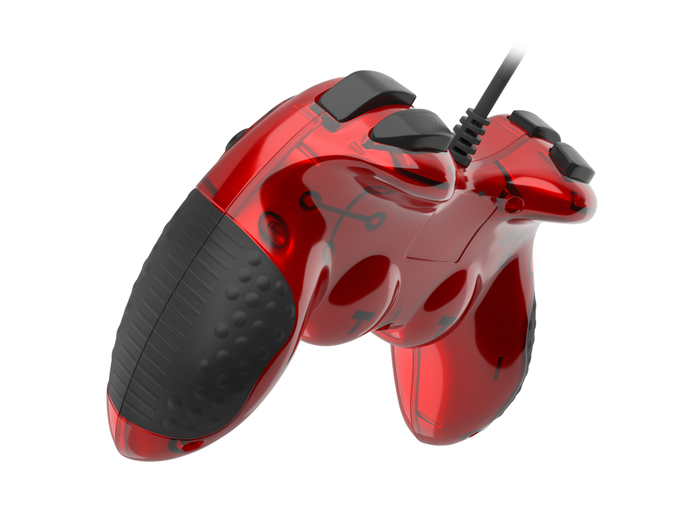 GENESIS Gamepad Mangan 200 Rojo USB 2.0 Analógico/Digital para PC con Botón Turbo y Vibración