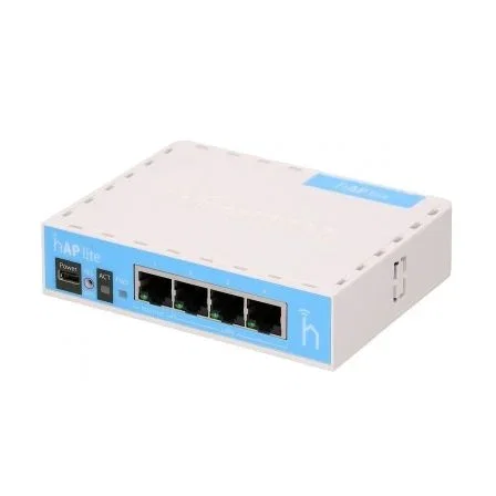 Mikrotik hAP lite Blanco Router Inalámbrico Wi-Fi 2.4GHz Ethernet LAN 10/100Mbit/s 3W