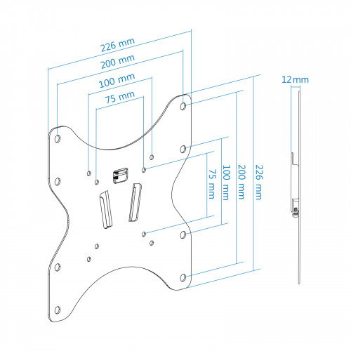 TooQ LP1242F-B Soporte de Pared Fijo para TV de 23 a 42 pulgadas Negro
