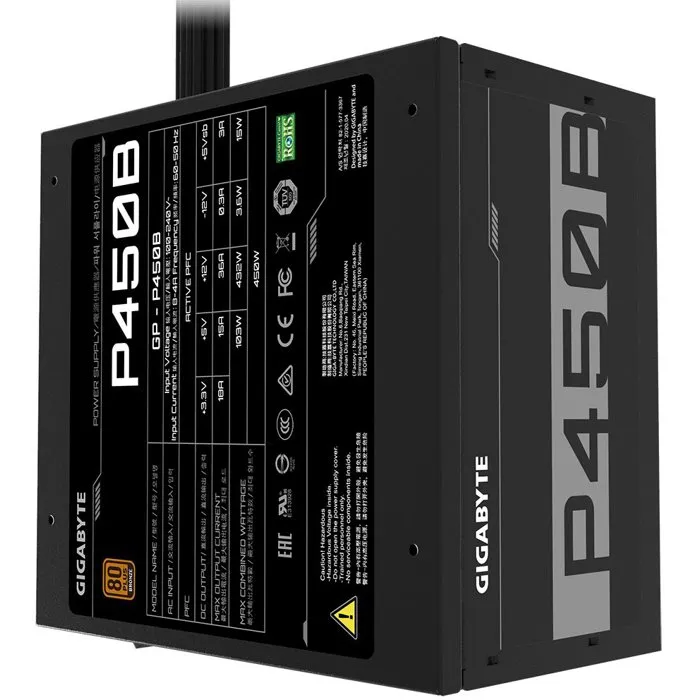 Gigabyte P450B 450W 80 PLUS Bronze ATX Negro Gigabyte P450B 450W 80 PLUS Bronze ATX Negro