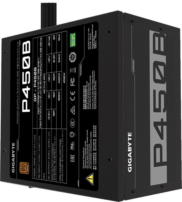 Gigabyte P450B 450W 80 PLUS Bronze ATX Negro Gigabyte P450B 450W 80 PLUS Bronze ATX Negro