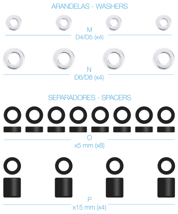 Tooq Kit de Montaje Universal SSK4820