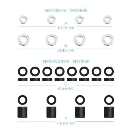 TooQ SSK4820 Kit de Montaje Universal para Pantallas con Tornillería y Separadores Incluidos TooQ SSK4820 Kit de Montaje Universal para Pantallas con Tornillería y Separadores Incluidos