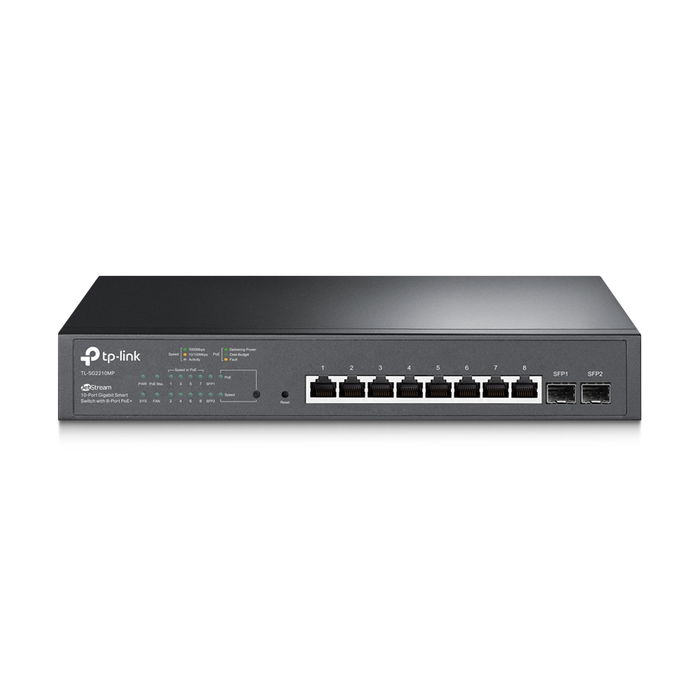 TP-LINK JetStream? 10-Port Gigabit Smart Switch with 8-Port PoE+