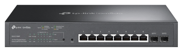 TP-Link TL-SG2210MP JetStream Switch 10 Puertos 8 PoE+ 2 SFP Gigabit