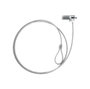 Tooq Cable de Seguridad con Combinación TQCLKC0015, 1,5m, Plata