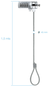 Tooq Cable de Seguridad con Combinación TQCLKC0015, 1,5m, Plata