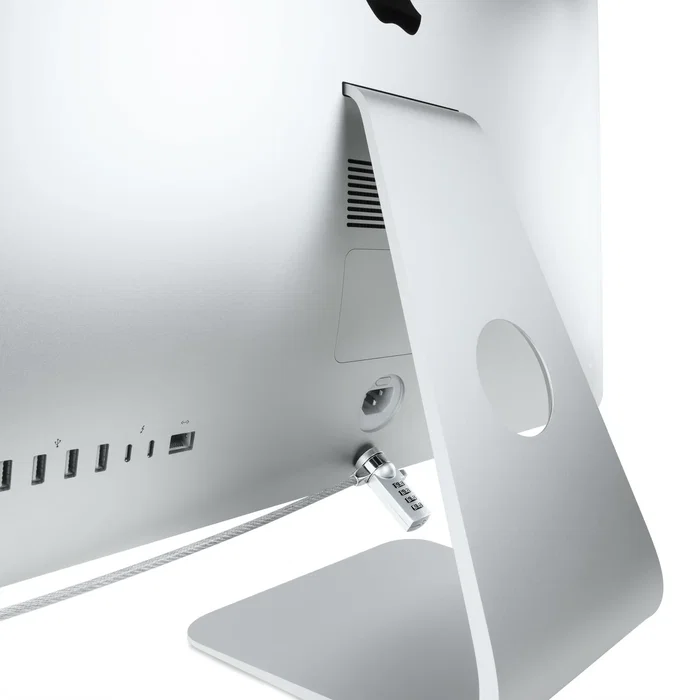 TooQ TQCLKC0015 Cable Antirrobo de Seguridad con Combinación de 4 Dígitos para Portátiles y Dispositivos Kensington - Cable de Acero 4.5mm, Longitud 1.50m, Color Plata