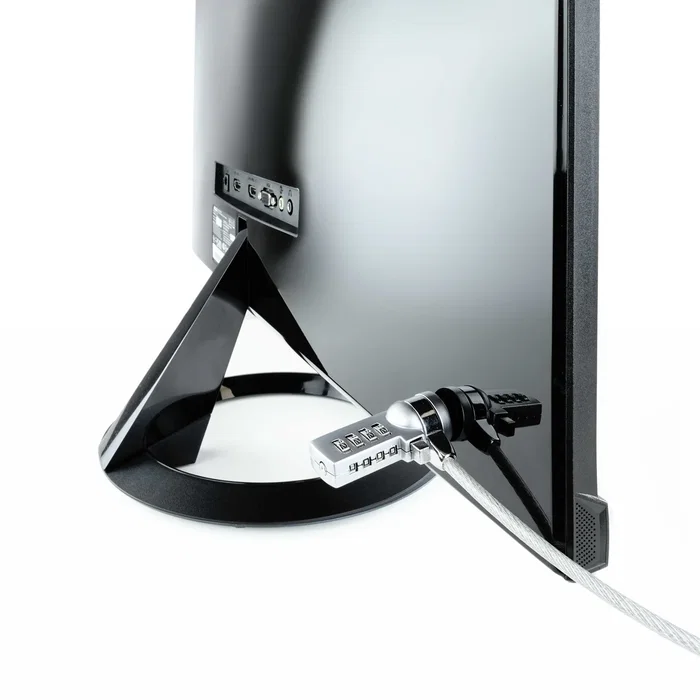 TooQ TQCLKC0015 Cable Antirrobo de Seguridad con Combinación de 4 Dígitos para Portátiles y Dispositivos Kensington - Cable de Acero 4.5mm, Longitud 1.50m, Color Plata